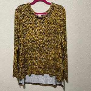 Michael Michael Kors Women's Yellow And Black Top. Very Good Condition. Size S.